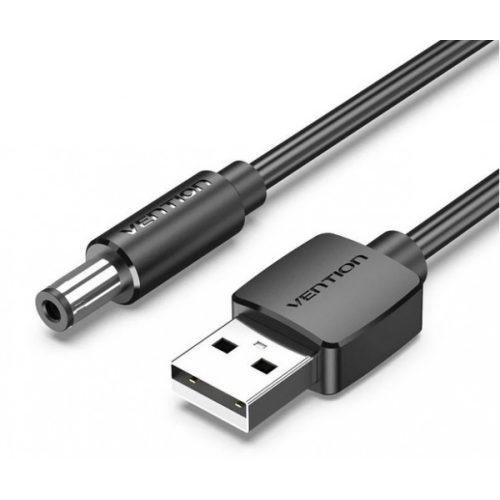 KÁBEL USB -> DC 5.5mm, 1,5m, (fekete), Vention