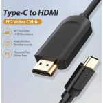 Vention USB-C -> HDMI (fekete), 1,5m, kábel