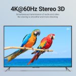 Vention USB-C -> HDMI, 1,5m, (jobbos, fekete), kábel