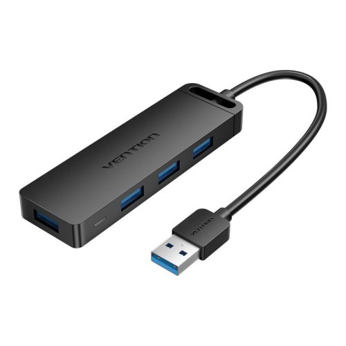 Vention USB 3.0 (4-Portos, táppal, fekete), 0,5m, hub