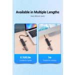 Vention USB 2.0 (táppal, 4-Portos, fekete), 1m, Hub