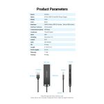 Vention USB 2.0 (táppal, 4-Portos, fekete), 1m, Hub