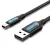 Vention USB-A 2.0/M ->  mini USB-B/M, 1m, (PVC,fekete), kábel