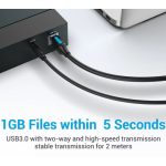 Vention USB-A 3.0/M -> USB-B/M, (PVC,fekete), 3m, kábel