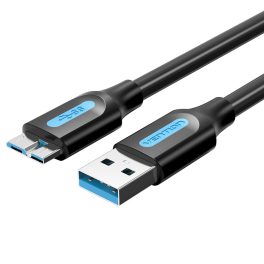   Vention USB-A 3.0/M ->  Micro USB-B/M, 0,25m,(fekete, PVC),kábel