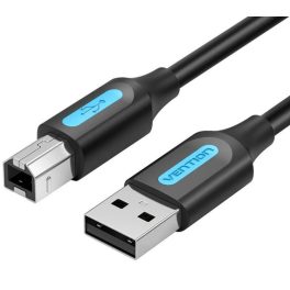   Vention USB-A 2.0/M -> USB-B/M, (PVC, fekete, nyomtatókábel, printerkábel), 1m, kábel