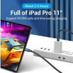 Vention USB-A 3.0/M -> USB-C/M kábel,  (PVC,fekete), 1,5m, kábel