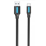 Vention USB-A 3.0/M -> USB-C/M kábel,  (PVC,fekete), 2m, kábel
