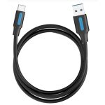Vention USB-A 3.0/M -> USB-C/M kábel,  (PVC,fekete), 2m, kábel