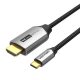 Vention USB-C/M ->HDMI/M (4K, alu), 1,5m, kábel