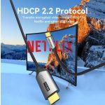 Vention USB-C/M ->HDMI/M (4K, alu), 1,5m, kábel