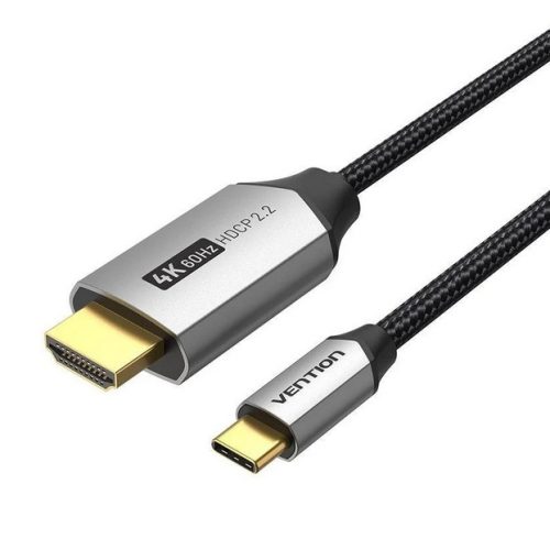 Vention USB-C/M ->HDMI/M (4K, alu), 2m, kábel