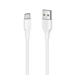 Vention USB-A 2.0/M -> USB-C/M, 1m,(3A,fehér), kábel