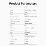 Vention USB-A 2.0/M -> USB-C/M, 1,5m, (3A,fehér), kábel