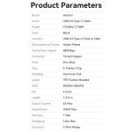 Vention USB-C/M -> USB-C/M, 1,2m, (5A,fekete), kábel