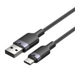 Vention USB-A 2.0/M -> USB-C/M, 2m,(fekete,3A), kábel