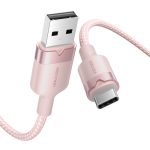 Vention USB-A 2.0/M -> USB-C/M, 1m,(pink,3A), kábel