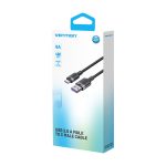 Vention USB-A 2.0/M -> USB-C/M, 1m,(fekete,6A), kábel
