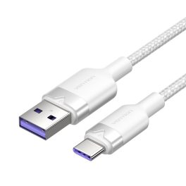 Vention USB-A 2.0/M -> USB-C/M, 2m,(fehér,6A), kábel