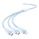 Vention USB-A 2.0/M -> USB-C/Lightning/Micro USB-B, 1,5m,(blue,3A,3in1), kábel