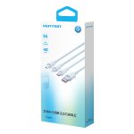Vention USB-A 2.0/M -> USB-C/Lightning/Micro USB-B, 1,5m,(blue,6A,3in1), kábel