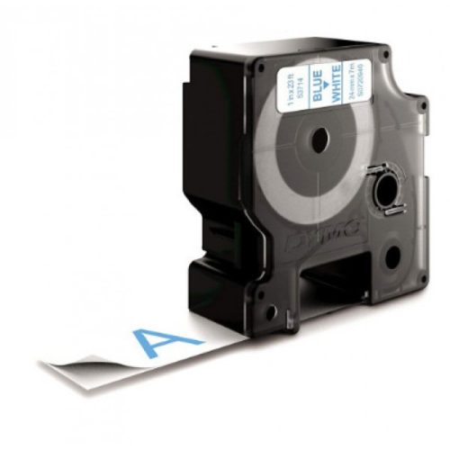 Utángyártott DYMO D1 D53714 24mm x 7m fehér-kék #S0720940