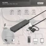DIGITUS DA-70236 Superspeed 4 portos slim USB 3.0 HUB