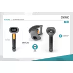 DIGITUS DA-81002 RJ45/USB 1D/2D kézi vonalkódolvasó USB kit állvánnyal