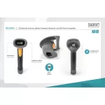 DIGITUS DA-81003 BT/RJ45/USB 1D/2D kézi vonalkódolvasó USB kit állvánnyal