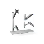 DIGITUS DA-90354 flexibilis monitor VESA 100x100 + billentyűzet tartó konzol fali munkaállomás