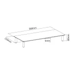 DIGITUS DA-90358 Üveg monitorállvány