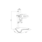 DIGITUS DA-90437 C-bilincses univerzális VESA 75/100 fekete monitor tartó állvány