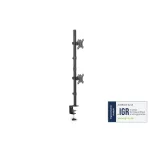 DIGITUS DA-90438 C-bilincses/gyűrűs univerzális VESA 75/100 2-es fekete függőleges monitor tartó állvány