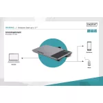 DIGITUS DA-90441 Hordozható notebook tartó munkaállomás