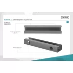 DIGITUS DA-90448 Asztal alatti fekete kábelvezető csatorna