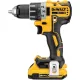 DEWALT Fúrócsavarozó, 18V, 2x2Ah, Li-Ion, kefe nélküli
