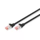 DIGITUS DK-1644-010/BL Cat.6 S/FTP LSZH 1m fekete patch kábel