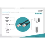DIGITUS DK-1644-010/BL Cat.6 S/FTP LSZH 1m fekete patch kábel
