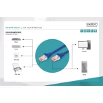 DIGITUS DK-1644-010/B Cat.6 S/FTP LSZH 1m kék patch kábel