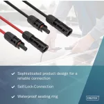 DIGITUS DK-SCEC64-0050 Solar 4mm 1500V DC XLPO napelemes kültéri kábelhosszabbító MC4 csatlakozóval 5m