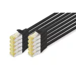 DIGITUS DK-1644-A-050-BL-10 Cat.6A S/FTP LSZH 5m fekete patch kábel (10db/csomag)