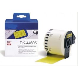   Utángyártott BROTHER DK44605 papírszalag 62mm x 30,48m sárga alapon fekete felirat IK