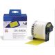 Utángyártott BROTHER DK44605 papírszalag 62mm x 30,48m sárga alapon fekete felirat IK