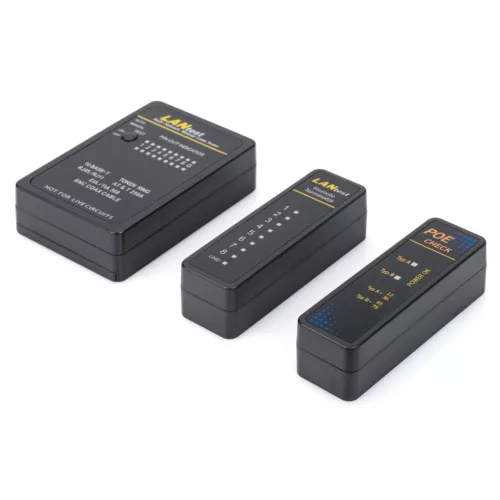 DIGITUS DN-14001-1 Hálózati (RJ45, BNC, PoE) kábel teszter