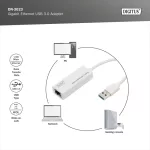 DIGITUS DN-3023 vezetékes USB 3.0 Gigabit Ethernet adapter