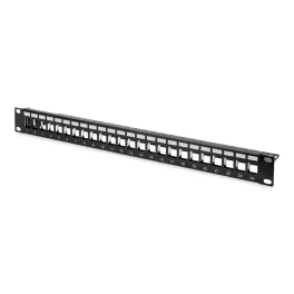   DIGITUS DN-91411 19 1U 24port moduláris fekete üres patch panel