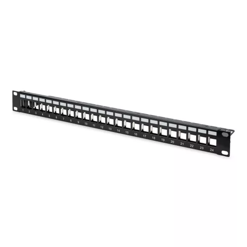 DIGITUS DN-91411 19 1U 24port moduláris fekete üres patch panel
