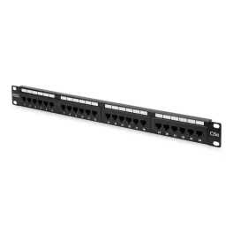   DIGITUS DN-91524U 19" 1U 24port Cat.5e fekete árnyékolatlan Patch Panel