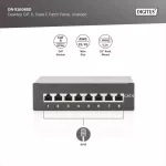 DIGITUS DN-91608SD Cat.6 8port asztali fekete árnyékolt patch panel