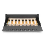 DIGITUS DN-91608SD Cat.6 8port asztali fekete árnyékolt patch panel